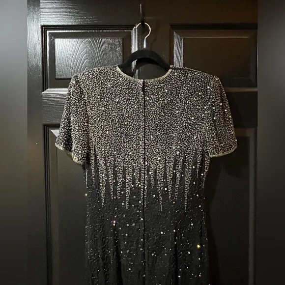 Vintage Stenay Beaded Silk Evening Gown Vintage Stenay Beaded Silk Evening Gown